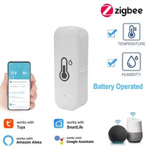 Tuya 스마트 Zigbee 온도 및 습도 센서 App 제어 실내 온도계 모니터 홈 오토메이션은 Alexa Google과 함께 작동합니다.
