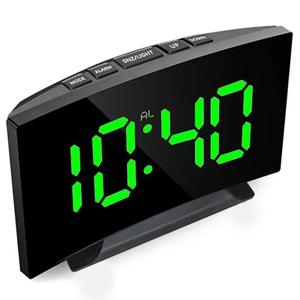 LED 디지털 전자 시계 백라이트 대형 알람 시계 온도 달력 침대 옆 테이블 야간 조명 홈 인테리어