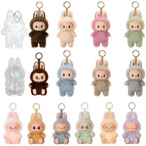 귀여운 Labubu 괴물 하트 비트 마카롱 에나멜 얼굴 귀여운 인형 Pvc 입상 탁상 장식 카와이 장난감 어린이 생일 선물