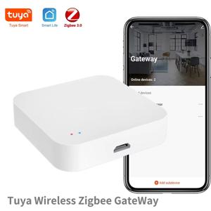Tuya Zigbee Hub 스마트 라이프를 통한 ZigBee 장치 용 스마트 홈 자동화 용 무선 다중 모드 게이트웨이 tuya smart home
