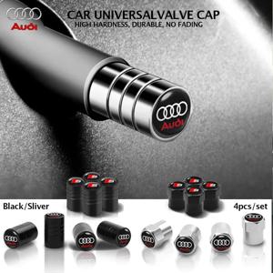 4Pcs 자동차 바퀴 타이어 밸브 캡 타이어 스템 커버 볼트 인 액세서리 Audi Sline A6 Q7 A7 S3 A8 A3 RS A1 A5 A4 Quattro Q5 Q3 TT