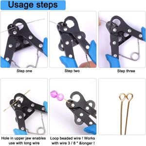 루퍼 공예 와이어 벤딩 문자열 펜치 DIY 만들기 귀걸이 팔찌 목걸이 도구에 대한 한 단계 루퍼 쥬얼리 도구