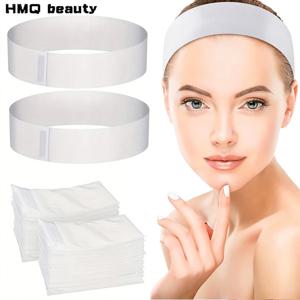 일회용 SPA 페이셜 헤드밴드, 화이트 페이셜 에스테틱 헤드밴드 랩, 부직포 소프트 스킨케어, 미용실 용품, 10 개, 50 개, 100 개