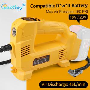 Dewalt 18V/20V 배터리 용 공기 압축기 휴대용 공기 팽창기/자동차 타이어 오토바이 자전거 야외 무선 전기 펌프 용