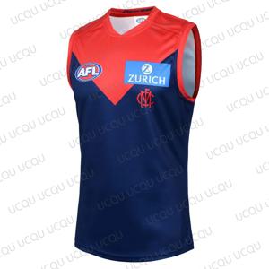여름 스포츠 민소매 조끼New 2025 AFL 여름 호주 축구 멜버른 악마 Guernsey 성인/어린이 탱크 용 대형 조끼