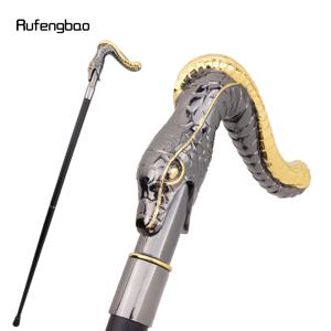 골든 블랙 스네이크 패션 워킹 스틱 장식 뱀파이어 Cospaly 빈티지 파티 유행 지팡이 할로윈 Crosier 93cm