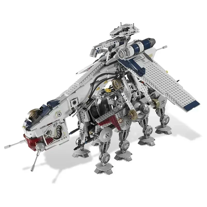 뜨거운 장난감 스타 워즈 공화국 Dropship AT-OT 워커 호환 10195 어린이를위한 수송 선박 장난감 크리스마스 선물