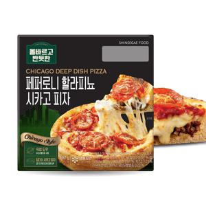 올바르고반듯한 페퍼로니 할라피뇨 딥디쉬 시카고피자(392G) x 3팩