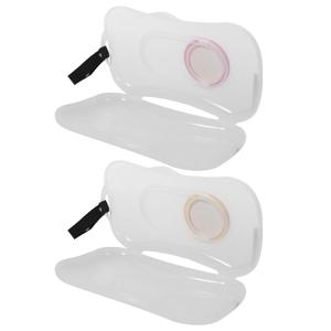 2pcs 젖은 물티슈 상자 아기 유모차 교수형 휴대용 야외 티슈 케이스 재사용 가능한 PP 슬림 기저귀 가방 여행