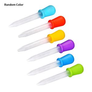 6pcs 5 ml Droppers 플라스틱 실리콘 아기 피펫 장치 유아 Droppers 피더 학교 실험실 용품에 대 한 피펫 Dropper