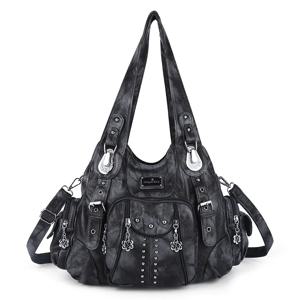 Angelkiss 가방 여성 패션 핸드백 여성 숄더 가방 PU 가죽 핸드백 여성 Satchel 큰 어깨 지갑 가방 bolsa feminina