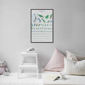 42x59cm 백 대 섬의 세계지도 소형 포스터, 월 아트 프린트, 캔버스, 회화, 거실, 홈 데코레이션