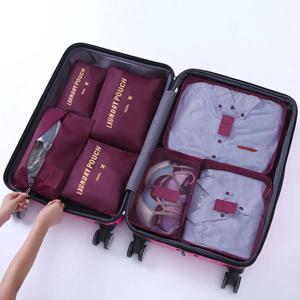 여행 정리함 보관 가방, 여행 가방 포장 세트, 휴대용 수하물 정리함, 신발 파우치, 7 개/세트