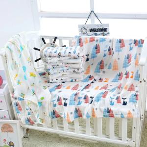 100% 코 튼 120*110cm 2 레이어 신생아 아기 목욕 수건 포장 모슬린 Swaddle 담요 어린이 랩 유모차 커버 도매 Dropshipp