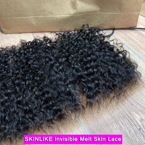 SKINLIKE 리얼 HD 레이스 정면 멜트 스킨 딥 컬리 보이지 않는 HD 레이스 클로저 전용 7x7 6x6 딥 웨이브 컬리 워터 웨이브 인간의 머리카락