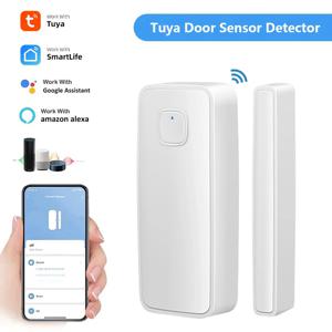 Tuya WiFi 도어 윈도우 센서 경고 스마트 라이프 도어 자기 센서 알람 도난 방지 도난 방지 창 보안 감지기