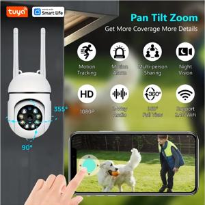 Tuya 스마트 2.4G WiFi 실내 카메라 스마트 홈 보안 비디오 감시 지원 양방향 오디오 모바일 모션