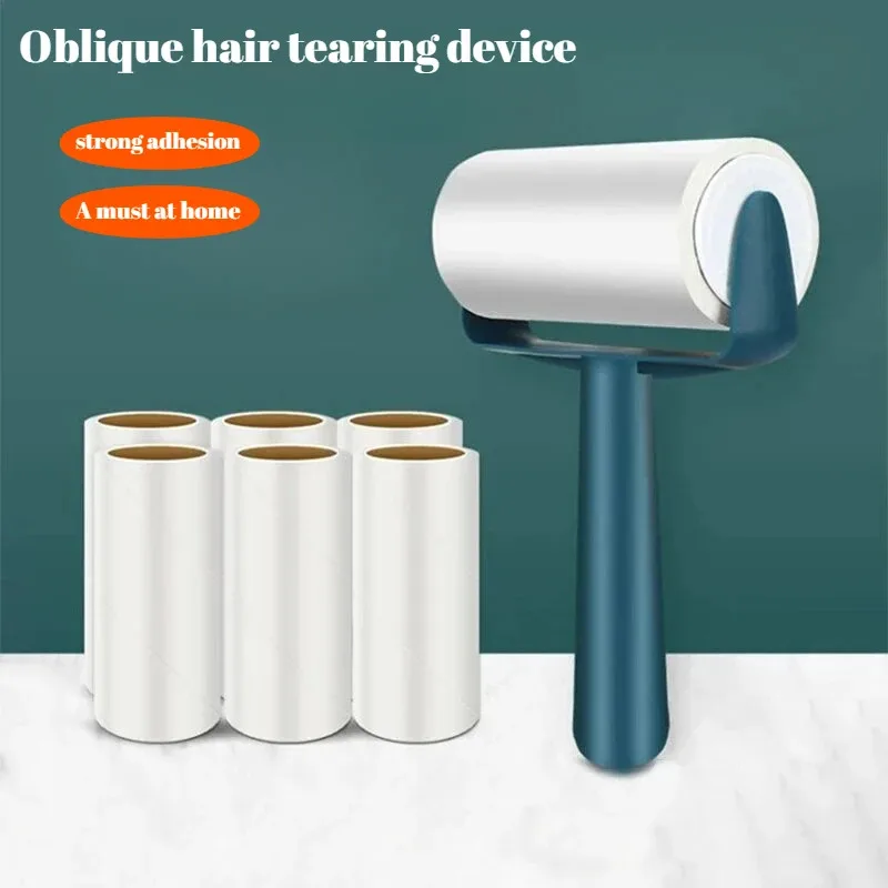 1pc 가정용 청소 도구 애완 동물 헤어 리무버 의류 청소 브러시 ​​새로운 Tearable 롤 종이 끈적 롤러 브러시 플러시 면도기