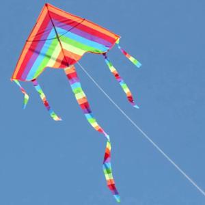 쉬운 비행 화려한 무지개 연 야외 재미 스포츠 해변 어린이 어린이 Buitenspeelgoed Cometas De Viento 야외 장난감 연