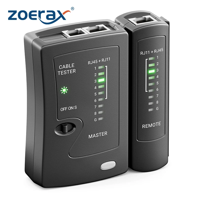 LAN RJ45 Cat5 Cat5e Cat6 Cat6a Cat7 UTP/차폐 케이블 및 RJ11 RJ12용 ZoeRax 네트워크 이더넷 케이블 테스터