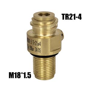 소다 워터 액세서리 탱크 실린더 밸브 어댑터 ON/OFF 리필 입력 M18*15 출력 TR21-4 솔리드 브래스 합금 필링 스테이션