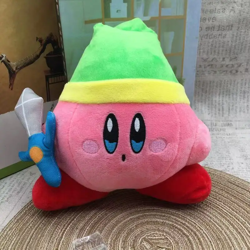 애니메이션 커비 플러시 장난감 카와이 귀여운 핑크 Peluche 만화 부드러운 인형 동물 인형 푹신한 베개 홈 룸 장식 생일 선물 아이
