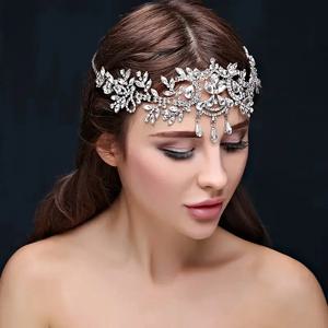 새로운 패션 크리스탈 신부 Hairbands 머리띠 여성 헤어 쥬얼리 웨딩 액세서리 크리스탈 Tiaras 크라운 헤드 체인