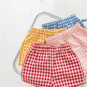 어린이 격자 무늬 반바지 새로운 스타일 캐주얼 스포츠 바지 느슨한 얇은 다목적 홈 바지 여름 소년 소녀 귀여운 패션 비치 반바지