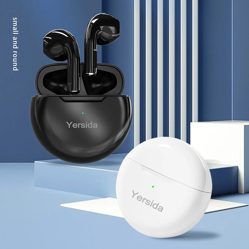 Yersida HT38 TWS 이어폰 무선 블루투스 헤드폰, 터치 미니 헤드셋, 듀얼 마이크 스테레오 이어버드, 애플 및 안드로이드에 적합