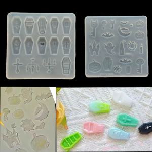 DIY 할로윈 시리즈 관 모양의 실리콘 에폭시 수지 금형 쥬얼리 도구 쥬얼리 액세서리 수지 충전