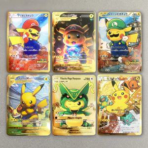 포켓몬 10000 포인트 높은 HP 피카추 Charizard Arceus Mewtwo 골드 블랙 영어 금속 카드 Vmax 메가 GX V 게임 컬렉션 카드