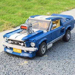 새로운 포드 머스탱 스포츠 레이싱 카 모델 빌딩 블록과 호환 가능 벽돌 DIY 장난감 소년 선물 용품