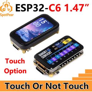 ESP32 C6 개발 보드 Arduino WiFi6/LVGL/HMI Onborad SD-Port/RGB-LED 용 1.47 인치 터치 옵션 LCD 디스플레이 화면 ST7789