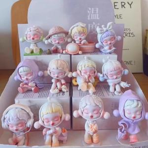 복제 새로운 Skullpanda 온도 시리즈 장난감 Sp8 세대 그림 데스크탑 장식품 장식 장난감 컬렉션 생일 선물