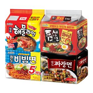 팔도 라면세트 팔도비빔면+해물라면+팔도짜장면+틈새라면