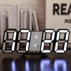 테이블 3D LED 알람 시계 날짜/온도 홈 부엌 사무실 시계 장식 정원 시계 벽시계 시간 디지털 장식