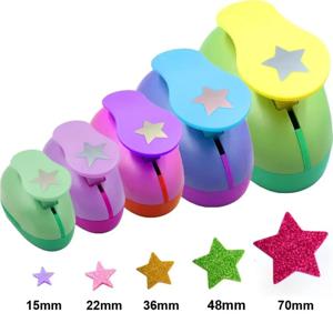 DIY 스크랩북 카드 제작 엠보싱 장치, 하트 및 별 모양 구멍, 수제 종이 절단기 선물, 안전한 8-50mm 구멍 펀처