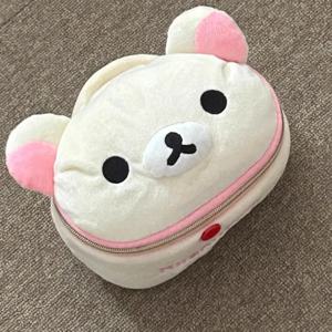 휴대용 플러시 베어 메이크업 가방 귀여운 만화 캐릭터 스토리지 주최자 간편한 운반 워시 가방 십대 소녀에게 이상적