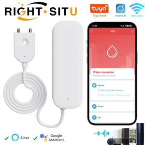 Tuya 스마트 WIFI 누수 센서 알람 수위 감지기 홍수 누출 센서 APP 원격 제어 보안 경보 시스템