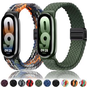 Xiaomi Mi Band 9/8 용 나일론 스트랩 Mi Band 9 NFC 용 고품질 통기성 스포츠 팔찌 액세서리 시계 밴드 교체