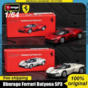 재고 있음 Bburago 1:64 Ferrari Datyona Sp3 합금 미니어처 다이캐스트 모델 Ferrari Laferrari Monza 스포츠카 맞춤 장난감 선물