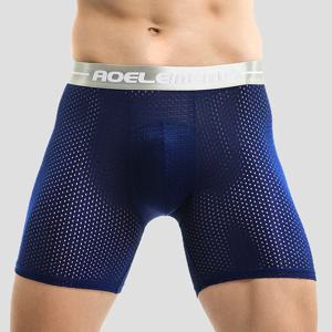 남성용 엑스트라 롱 스포츠 속옷, 복서 달리기, 내마모성 다리, 대형 아이스 실크, 느슨한 100kg 팻 가이, 네 모서리