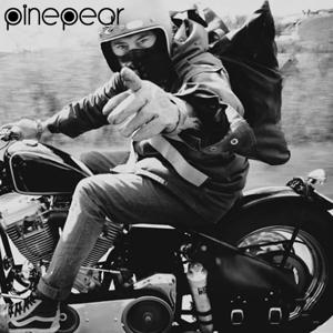 PinePear 2025 최신 오토바이 레트로 마스크 PU 가죽 빈티지 오토바이 타기 마스크 Halley 마스크 용 블랙 브라운 펑크 스타일