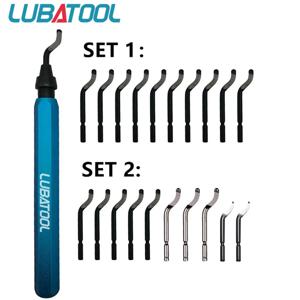11개의 HSS 강철 블레이드가 있는 LUBATOOL 디버링 도구, 금속 수지 플라스틱 3D 인쇄 목재용 360도 회전 헤드 디버링 도구