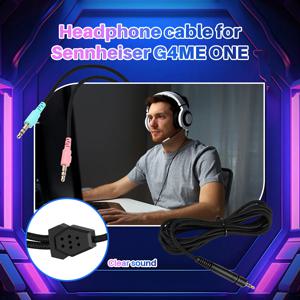 Sennheiser G4ME ONE GAME ZERO 373D GSP 350 / GSP 500 / GSP 600 헤드폰용 AA91 교체 케이블(PC 버전 2미터)