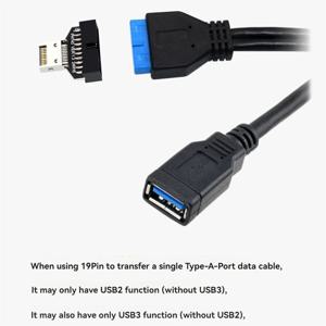 A65I USB3.2 Type-E 20핀 - USB 19P 섀시 전면 USB 유형 A 유형 C 데스크탑 마더보드용 확장 어댑터