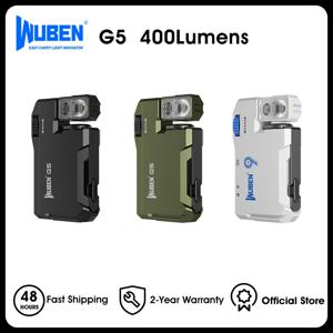 WUBEN G5 충전식 EDC 손전등, 400 루멘 듀얼 광원 RGB 조명이 포함된 미니 손전등, 휴대용 포켓 손전등