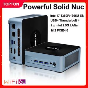 Topton D17 솔리드 Nuc 게이밍 미니 PC 인텔 i7 1360P/1365U ES Thunderbolt 4 2*DDR5 2*2.5G LAN 방화벽 컴퓨터 Windows 11 WiFi6E