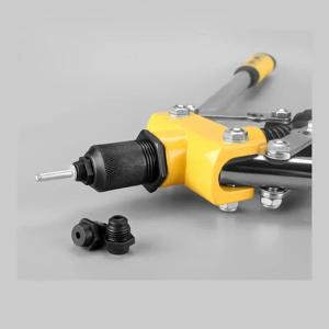 1pc 수동 헤비 듀티 리벳 건 더블 핸들 리벳 팅 건 목공 홈 인테리어 도구 리베 터 3.2 ~ 4.8mm 리벳 DIY 도구