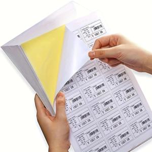 10pcs A4 자체 접착 라벨 용지 인쇄 가능, 잉크젯 프린터 및 레이저 프린터에 적합, 밝은 흰색, 속건성, 스티커
